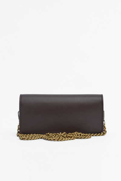 Fahhar حقيبة باجيت مستطيلة الشكل باللون البني