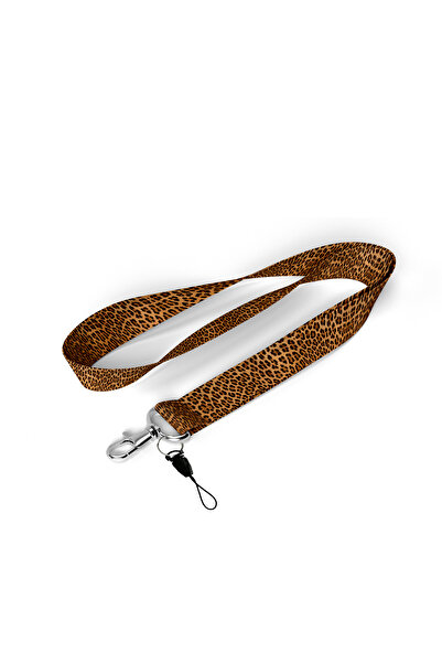 PİKASİS Leopar Desenli Boyun Askı İpi