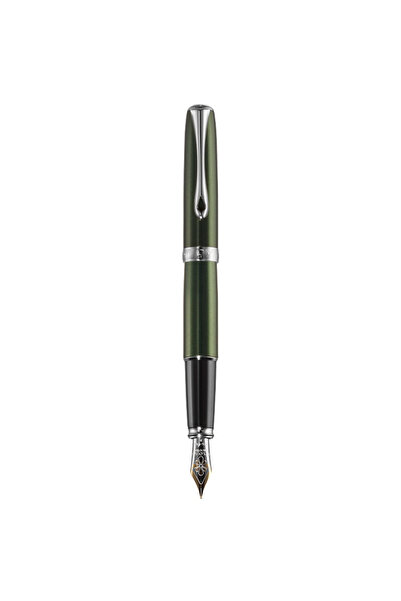 Diplomat Stilou Excellence A2, cu penita M, aurita 14kt. - Evergreen Chrome