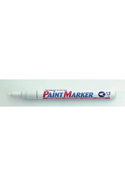 artline Marker cu vopsea 440XF, corp metalic, varf rotund 1.2mm - alb