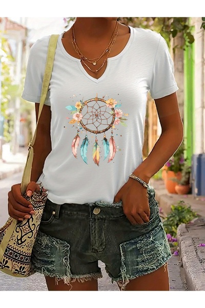 mercoledi Γυναικείο μπλουζάκι Dream Catcher με τύπωμα με μισό μανίκι σε σχήμα...