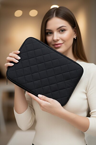 başkent çanta Laptop Case 11 - 13 Inch Compatible Quilted - Diamond Pattern -...