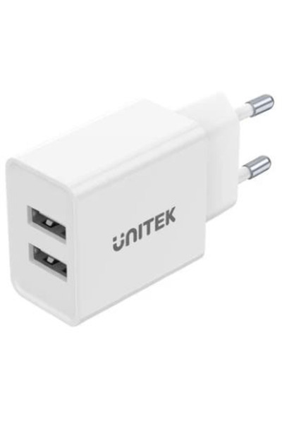 Unitek CHARGER 2X USB-A, 12W, WHITE, P1113A-EU