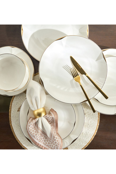 DAHAB 12-Piece New Bone China Dinner Set - Serves 4