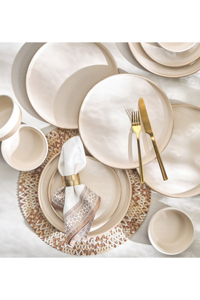 DAHAB 18-Piece Ceramic Dinner Set - Serves 6