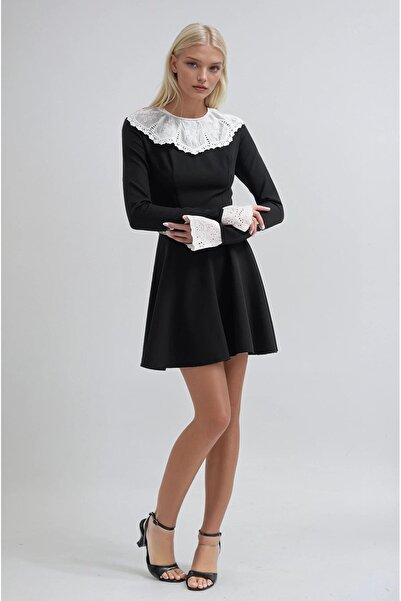 Lijuri Lace Apron Detailed Mini Dress 2975