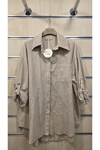 Park Moda Sequin Velvet Shirt Oversized Cut