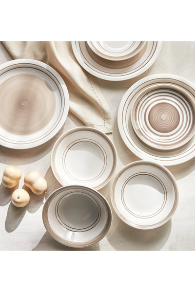 Generic Earl 18-Piece Stoneware Dinner Set - Serves 6