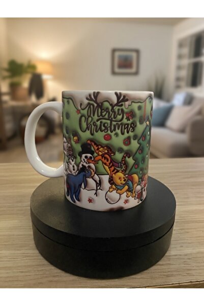 BARDART WİNNİE THE POOH Temalı 3D Görünümlü Porselen Kupa Bardak