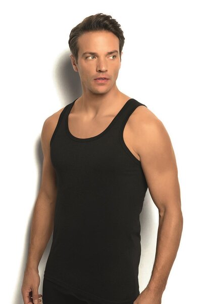 Fanilam Jiber Colorful Men's Undershirt 3-Piece Soft Textured Black, Gray Bre...