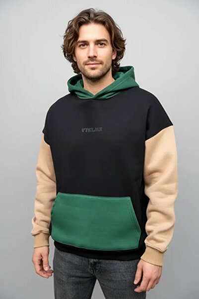 CANMODA Три нитки Шардон М'яка текстура Зелена кишеня Чорна футболка