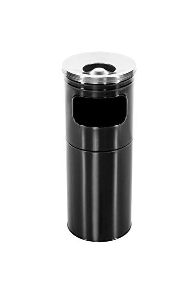 ESENIA Cos gunoi negru cu scrumiera inox, 27 litri