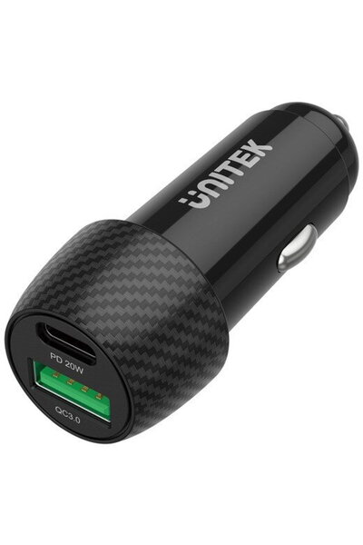 Unitek Încărcător auto P1400A 38W USB-A USB-C QC 3.0