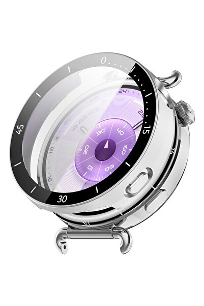 Techsuit Case for Huawei Watch GT 6 41mm + Foil - Defense360 Pro Bezel - Silver