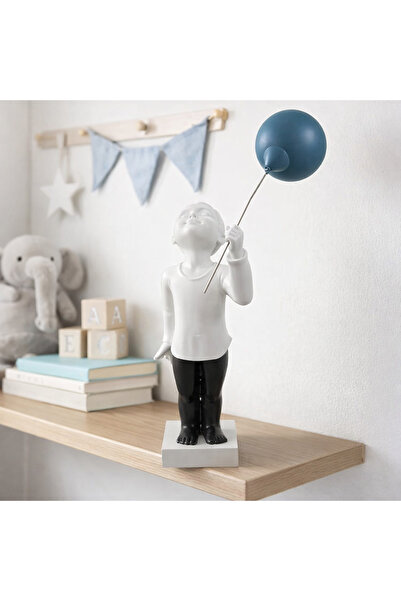 Vi Markets تمثال زخرفي ساحر يصور طفلاً يحمل بالوناً