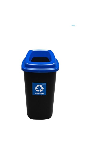 PLAFOR Selective recycling plastic bin, capacity 45l, Assorted - black with b...