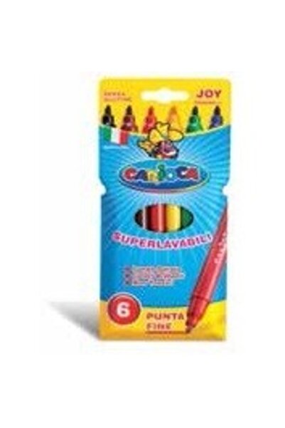 CARIOCA super washable, fine tip 2.6mm, 6 colors/box, Joy