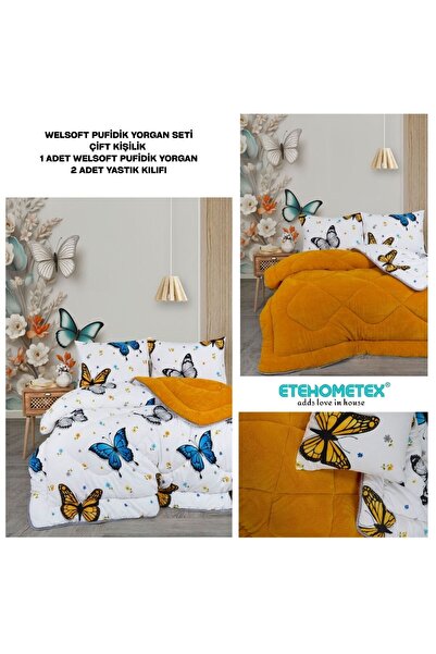 ETE HOMETEX Double Luxury Welsoft Bedspread Set 195X215Cm