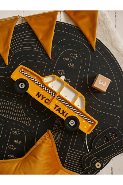 Generic NYC Taxi Lamp Wooden Night Light for Kids Room