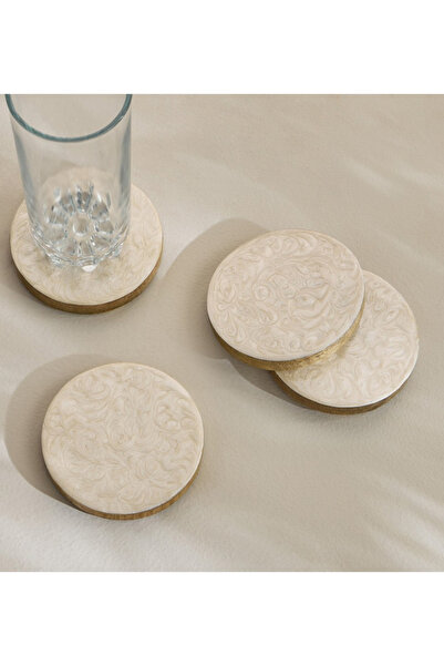SADAF 4-Piece Coaster Set - 10 cm
