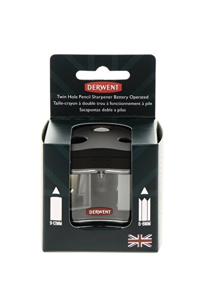 Derwent Professional double electric sharpener, battery-operated, for office,...