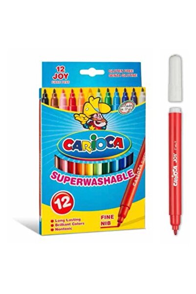 CARIOCA super washable, fine tip 2.6mm, 12 colors/box, Joy