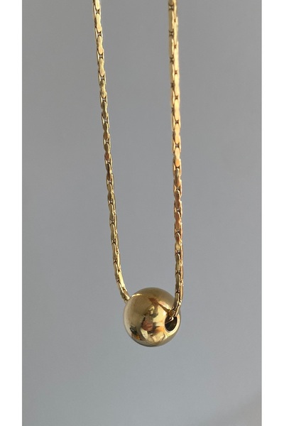 SELUVİA Steel Gold Color Steel Lettered Chain Necklace for Women – Stainless ...