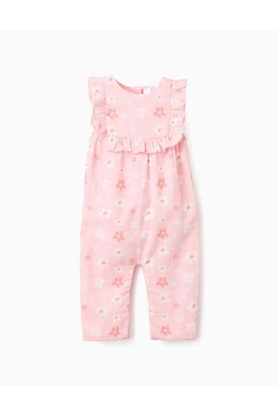 Ziddy جمبسوت بأكمام قصيرة، لون وردي فاتح، مقاس 9/12 شهرًا