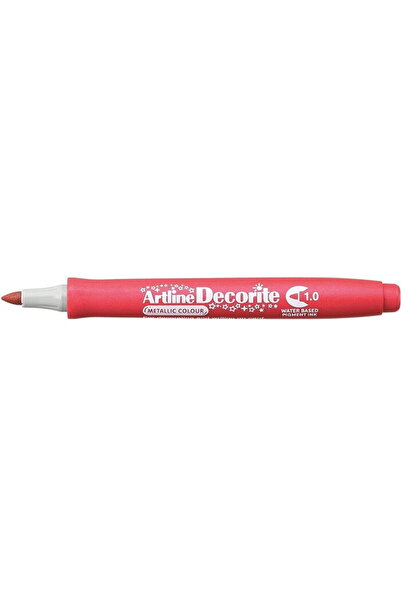 artline Marker Decorite, varf rotund 1.0mm - rosu metalizat