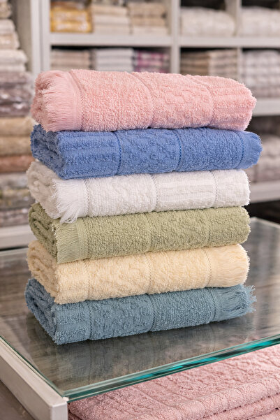 Göksal Suvari Suvari 30x50 cm Saçaklı Mutfak Havlusu 6’lı Set Kutulu