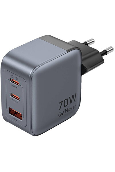 Vention 48149, 70 W, USB-C+C+A, Gri