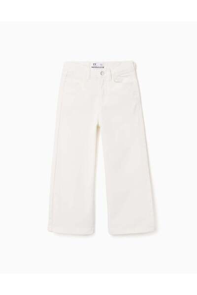 Ziddy بنطال من قماش التويل، أبيض، بطول ثلاثة أرباع