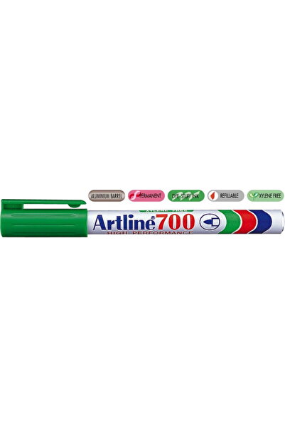 artline Permanent marker 700, metal body, round tip 0.7mm - green