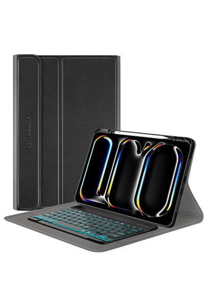 Techsuit Husa cu Tastatura pentru iPad Pro 13 (2024) - CozyTab Case - Black