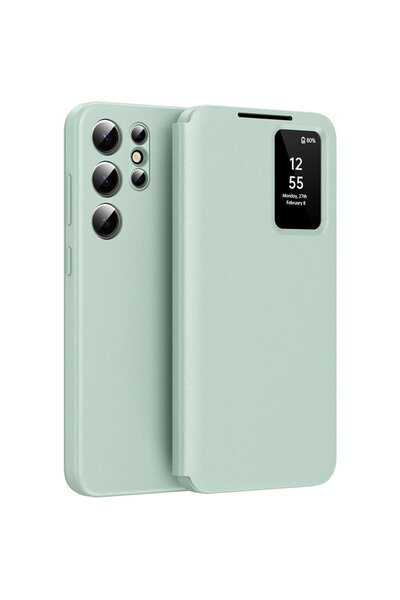 Techsuit Husă pentru Samsung Galaxy S23 Ultra - Seria SmartView - Verde