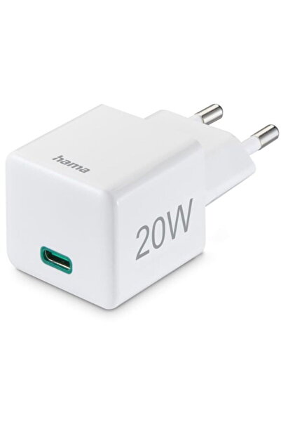 Hama Încărcător rapid, USB-C, mini încărcător, PD, 20 W, alb