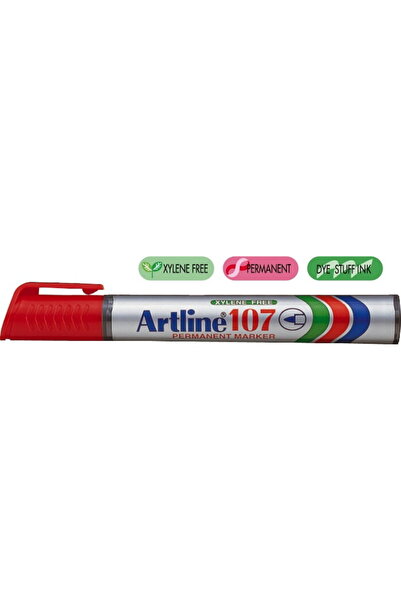 artline Permanent marker 107, corp plastic, varf rotund 1.5mm - rosu