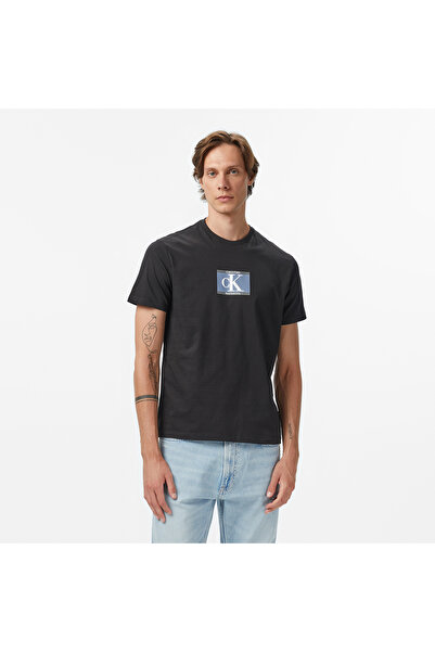 Calvin Klein Box Tape Graphic Erkek Siyah T-Shirt