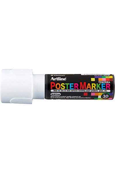 artline ARTLINE poster marker, plastic body, beveled tip 30mm - white