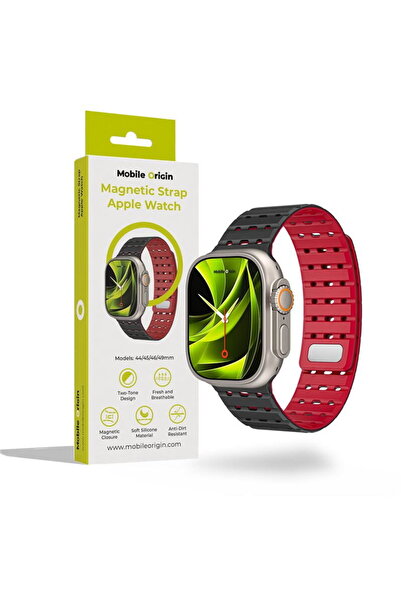 Mobile Origin Magnetic Strap, black/red - AW Ultra 2/1(49mm)9/8/7(45mm)/6/SE/...