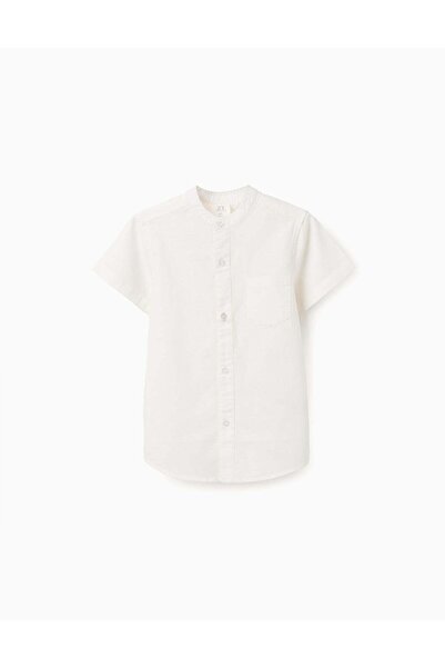 Ziddy SS SHIRT LINEN, WHITE, 9/10