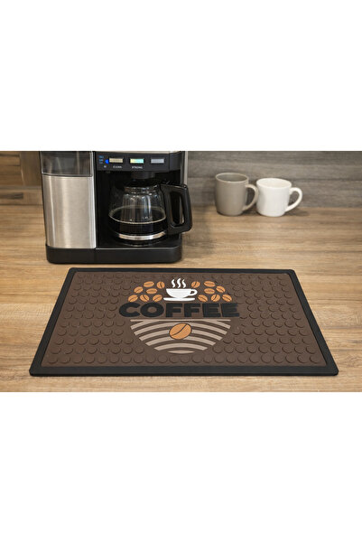 ANSE سجادة باريستا من السيليكون الفاخرة بتصميم القهوة - سجادة أمامية لماكينة ...