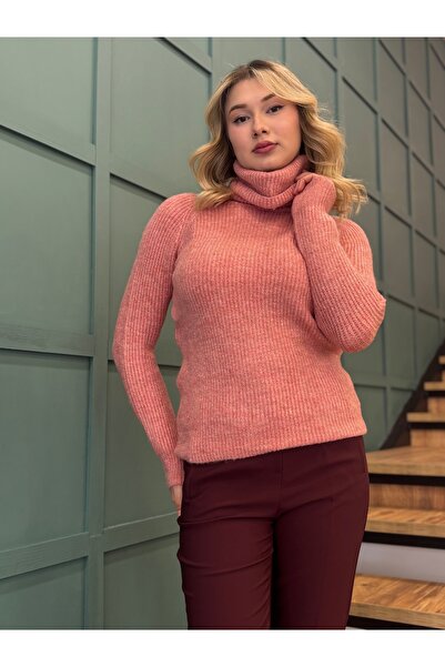 STAMINA Kadın Reglan Kol Örme Boğazlı Kazak
