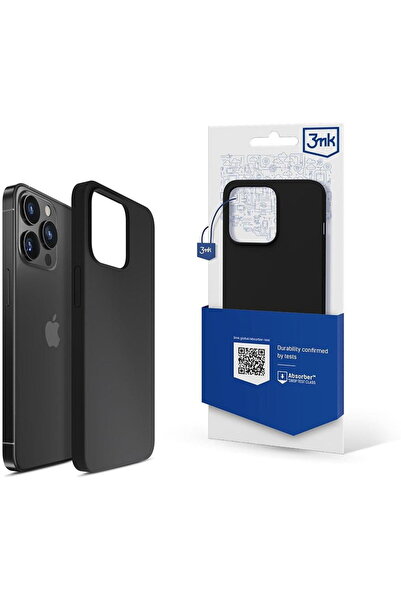 3MK Carcasă pentru iPhone 14 Pro Max din silicon - neagră