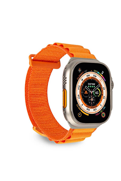 Puro 'EXTREME' polyester watch band for Apple Watch 42-44-45-49mm, orange