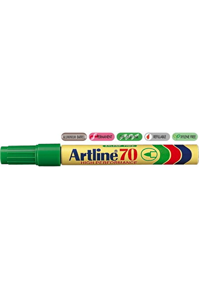 artline Permanent marker 70, corp metalic, varf rotund 1.5mm - verde
