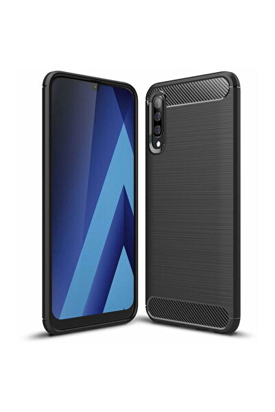 Techsuit Case for Samsung Galaxy A70 / A70s - Carbon Silicone - Black