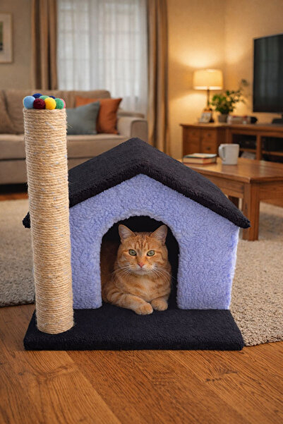 petlocations MARSİLYA TEK KATLI KEDİ EVİ