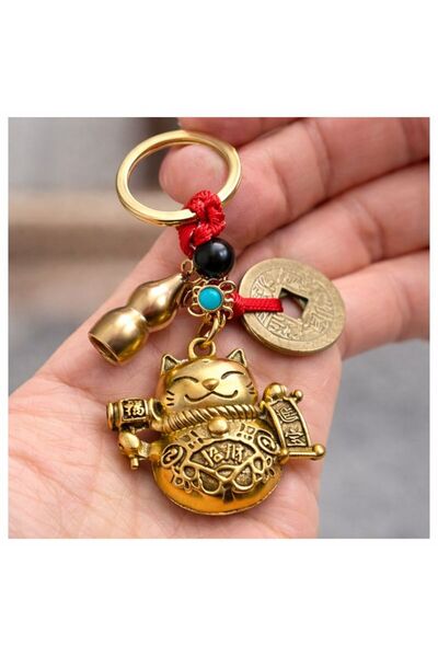 MEKs Metal Luck and Prosperity Cat Keychain Model 1