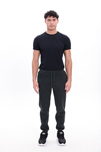 Rowinger 3 Thread Thick Textured Zipper Pocket Ribbed Cuffed Winter Men's Swe...